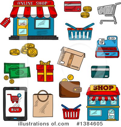 Basket Clipart #1384605 by Vector Tradition SM