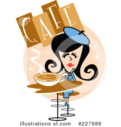 Royalty-Free (RF) Retro Girl Clipart Illustration by Andy Nortnik - Stock Sample #227686