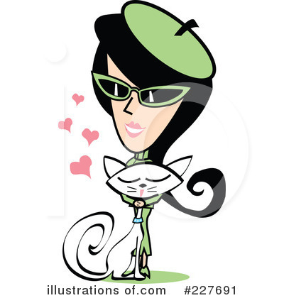 Royalty-Free (RF) Retro Girl Clipart Illustration by Andy Nortnik - Stock Sample #227691