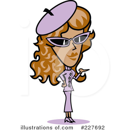 Royalty-Free (RF) Retro Girl Clipart Illustration by Andy Nortnik - Stock Sample #227692