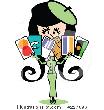 Royalty-Free (RF) Retro Girl Clipart Illustration by Andy Nortnik - Stock Sample #227696