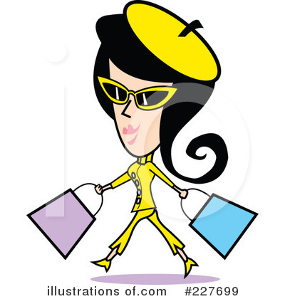 Royalty-Free (RF) Retro Girl Clipart Illustration by Andy Nortnik - Stock Sample #227699