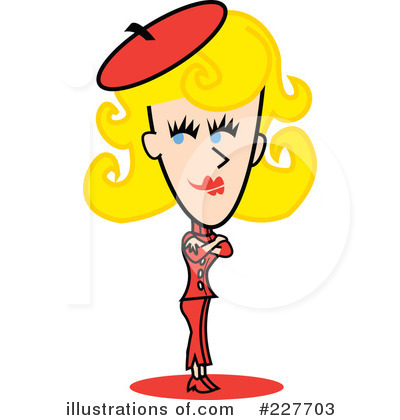 Royalty-Free (RF) Retro Girl Clipart Illustration by Andy Nortnik - Stock Sample #227703