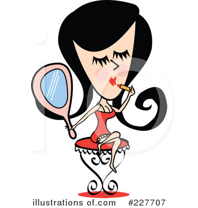 Royalty-Free (RF) Retro Girl Clipart Illustration by Andy Nortnik - Stock Sample #227707