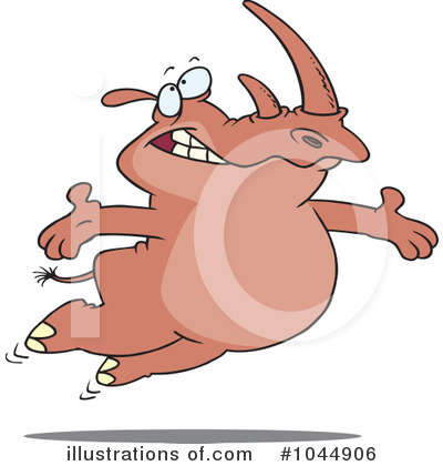 Royalty-Free (RF) Rhino Clipart Illustration by toonaday - Stock Sample #1044906