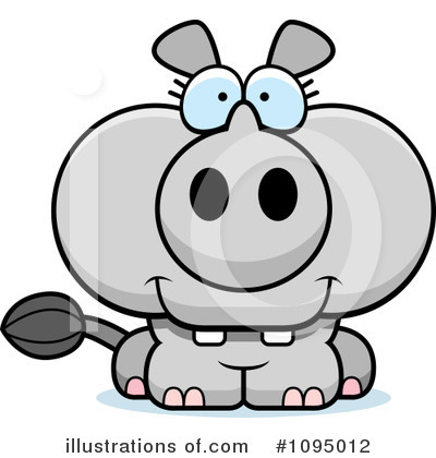 Royalty-Free (RF) Rhino Clipart Illustration by Cory Thoman - Stock Sample #1095012