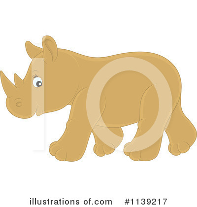 Royalty-Free (RF) Rhino Clipart Illustration by Alex Bannykh - Stock Sample #1139217