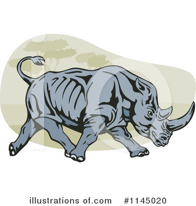 Rhinoceros Clipart #1145020 by patrimonio