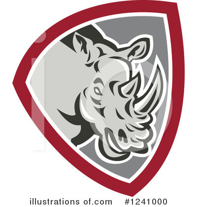 Royalty-Free (RF) Rhino Clipart Illustration by patrimonio - Stock Sample #1241000