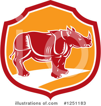 Royalty-Free (RF) Rhino Clipart Illustration by patrimonio - Stock Sample #1251183