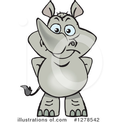 Rhino Clipart #1278542 by Dennis Holmes Designs