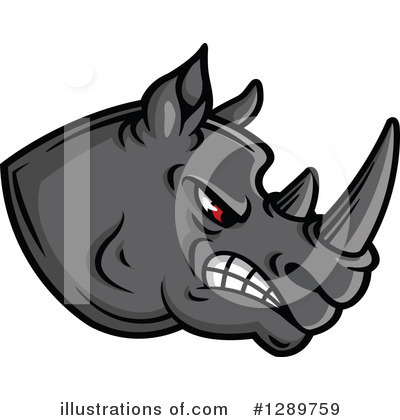 Rhinoceros Clipart #1289759 by Vector Tradition SM