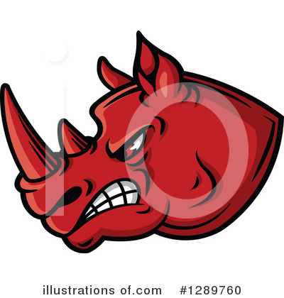 Royalty-Free (RF) Rhino Clipart Illustration by Vector Tradition SM - Stock Sample #1289760