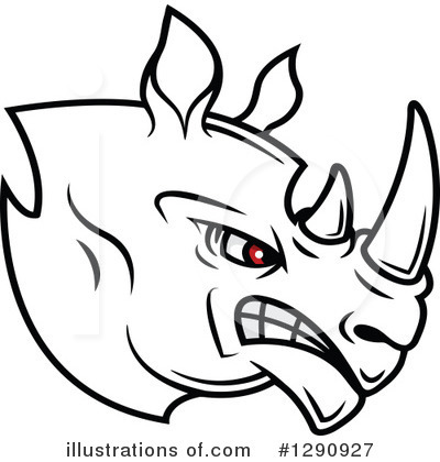 Royalty-Free (RF) Rhino Clipart Illustration by Vector Tradition SM - Stock Sample #1290927