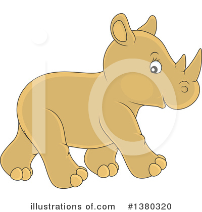 Royalty-Free (RF) Rhino Clipart Illustration by Alex Bannykh - Stock Sample #1380320