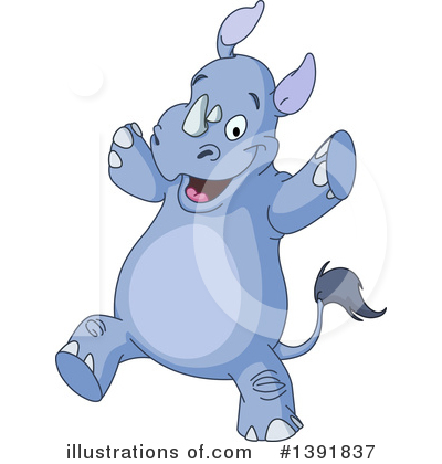 Royalty-Free (RF) Rhino Clipart Illustration by yayayoyo - Stock Sample #1391837