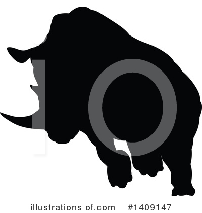 Royalty-Free (RF) Rhino Clipart Illustration by AtStockIllustration - Stock Sample #1409147