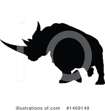 Royalty-Free (RF) Rhino Clipart Illustration by AtStockIllustration - Stock Sample #1409149