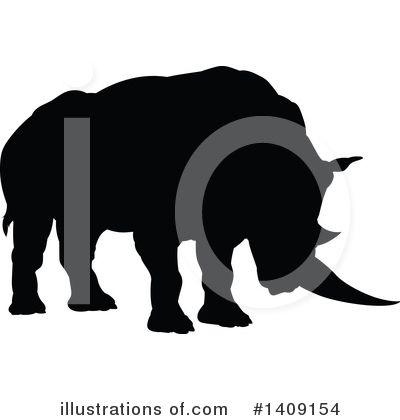 Royalty-Free (RF) Rhino Clipart Illustration by AtStockIllustration - Stock Sample #1409154