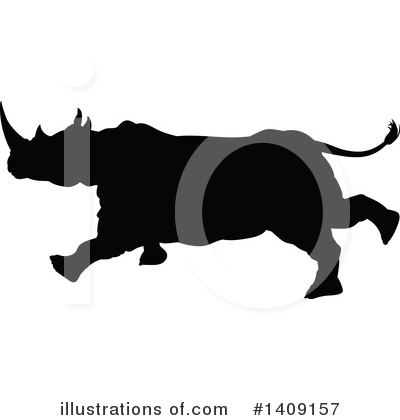 Royalty-Free (RF) Rhino Clipart Illustration by AtStockIllustration - Stock Sample #1409157