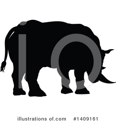 Royalty-Free (RF) Rhino Clipart Illustration by AtStockIllustration - Stock Sample #1409161