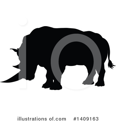 Royalty-Free (RF) Rhino Clipart Illustration by AtStockIllustration - Stock Sample #1409163