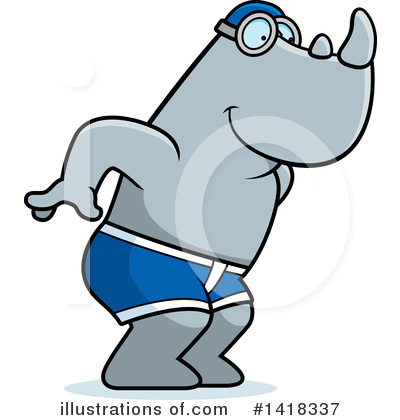 Royalty-Free (RF) Rhino Clipart Illustration by Cory Thoman - Stock Sample #1418337