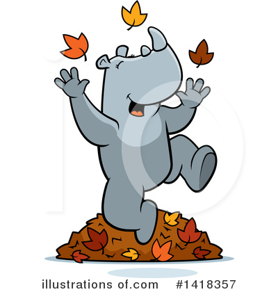 Royalty-Free (RF) Rhino Clipart Illustration by Cory Thoman - Stock Sample #1418357