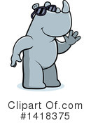 Rhino Clipart #1418375 by Cory Thoman