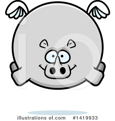 Royalty-Free (RF) Rhino Clipart Illustration by Cory Thoman - Stock Sample #1419933