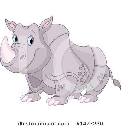 Royalty-Free (RF) Rhino Clipart Illustration by Pushkin - Stock Sample #1427230