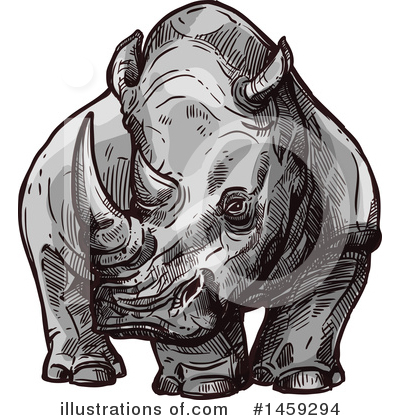 Rhinoceros Clipart #1459294 by Vector Tradition SM