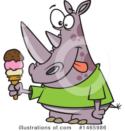 Royalty-Free (RF) Rhino Clipart Illustration by toonaday - Stock Sample #1465986