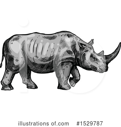 Rhinoceros Clipart #1529787 by Vector Tradition SM