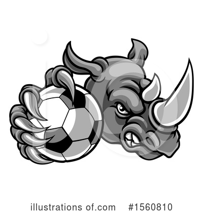 Royalty-Free (RF) Rhino Clipart Illustration by AtStockIllustration - Stock Sample #1560810