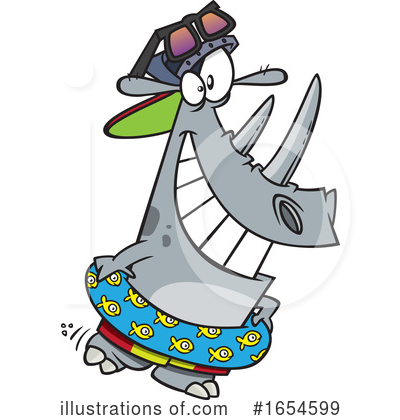 Royalty-Free (RF) Rhino Clipart Illustration by toonaday - Stock Sample #1654599