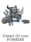 Rhino Clipart #1668256 by AtStockIllustration