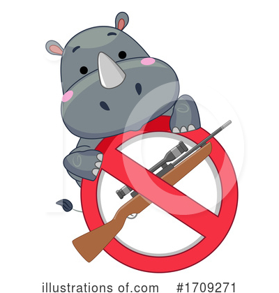 Royalty-Free (RF) Rhino Clipart Illustration by BNP Design Studio - Stock Sample #1709271
