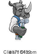 Rhino Clipart #1718489 by AtStockIllustration