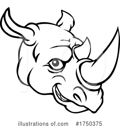 Royalty-Free (RF) Rhino Clipart Illustration by AtStockIllustration - Stock Sample #1750375