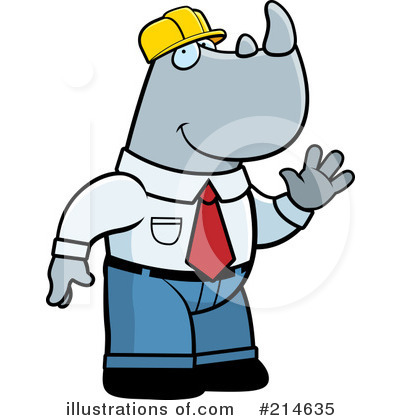 Royalty-Free (RF) Rhino Clipart Illustration by Cory Thoman - Stock Sample #214635