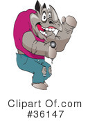Rhino Clipart #36147 by Dennis Holmes Designs