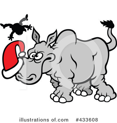 Royalty-Free (RF) Rhino Clipart Illustration by Zooco - Stock Sample #433608