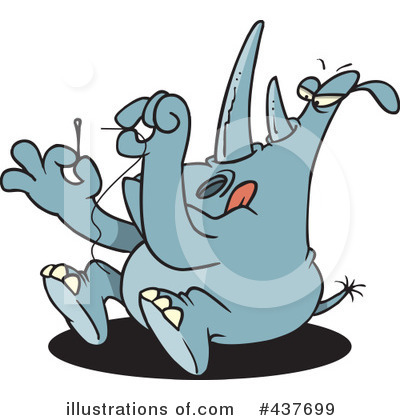Royalty-Free (RF) Rhino Clipart Illustration by toonaday - Stock Sample #437699