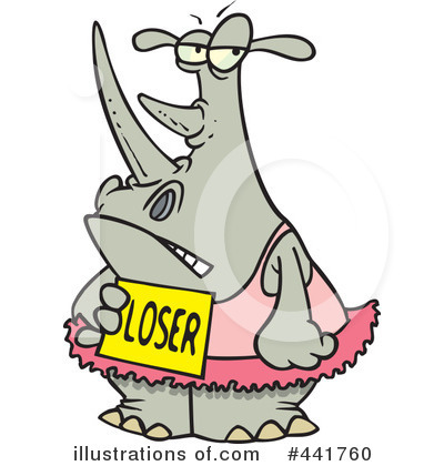 Royalty-Free (RF) Rhino Clipart Illustration by toonaday - Stock Sample #441760
