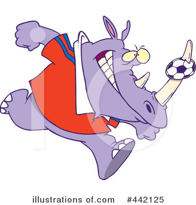 Royalty-Free (RF) Rhino Clipart Illustration by toonaday - Stock Sample #442125