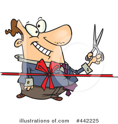 Royalty-Free (RF) Ribbon Cutting Clipart Illustration by toonaday - Stock Sample #442225