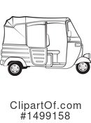 Rickshaw Clipart #1499158 by Lal Perera