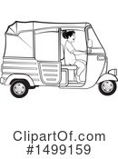 Rickshaw Clipart #1499159 by Lal Perera