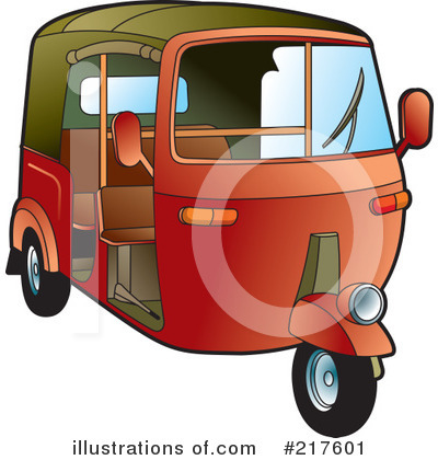 Royalty-Free (RF) Rickshaw Clipart Illustration by Lal Perera - Stock Sample #217601